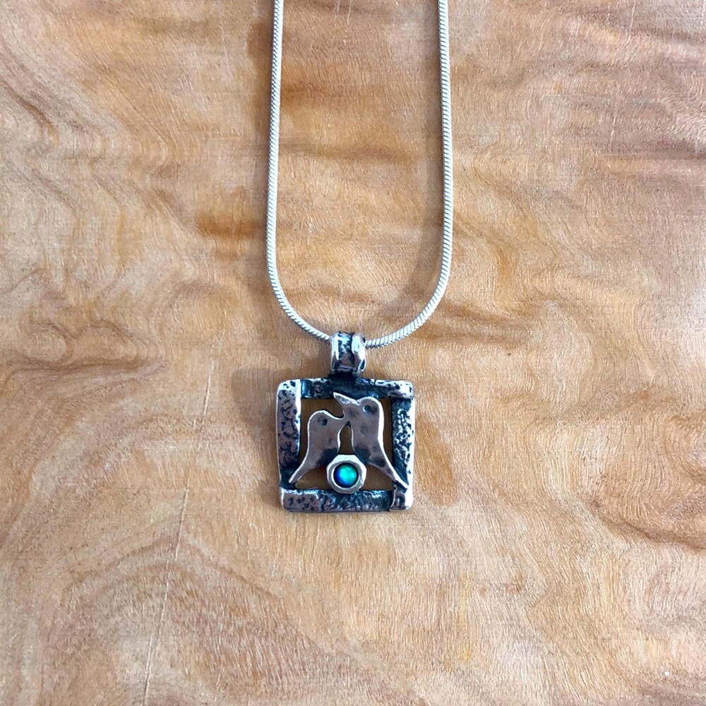 Love Birds and Opal Necklace